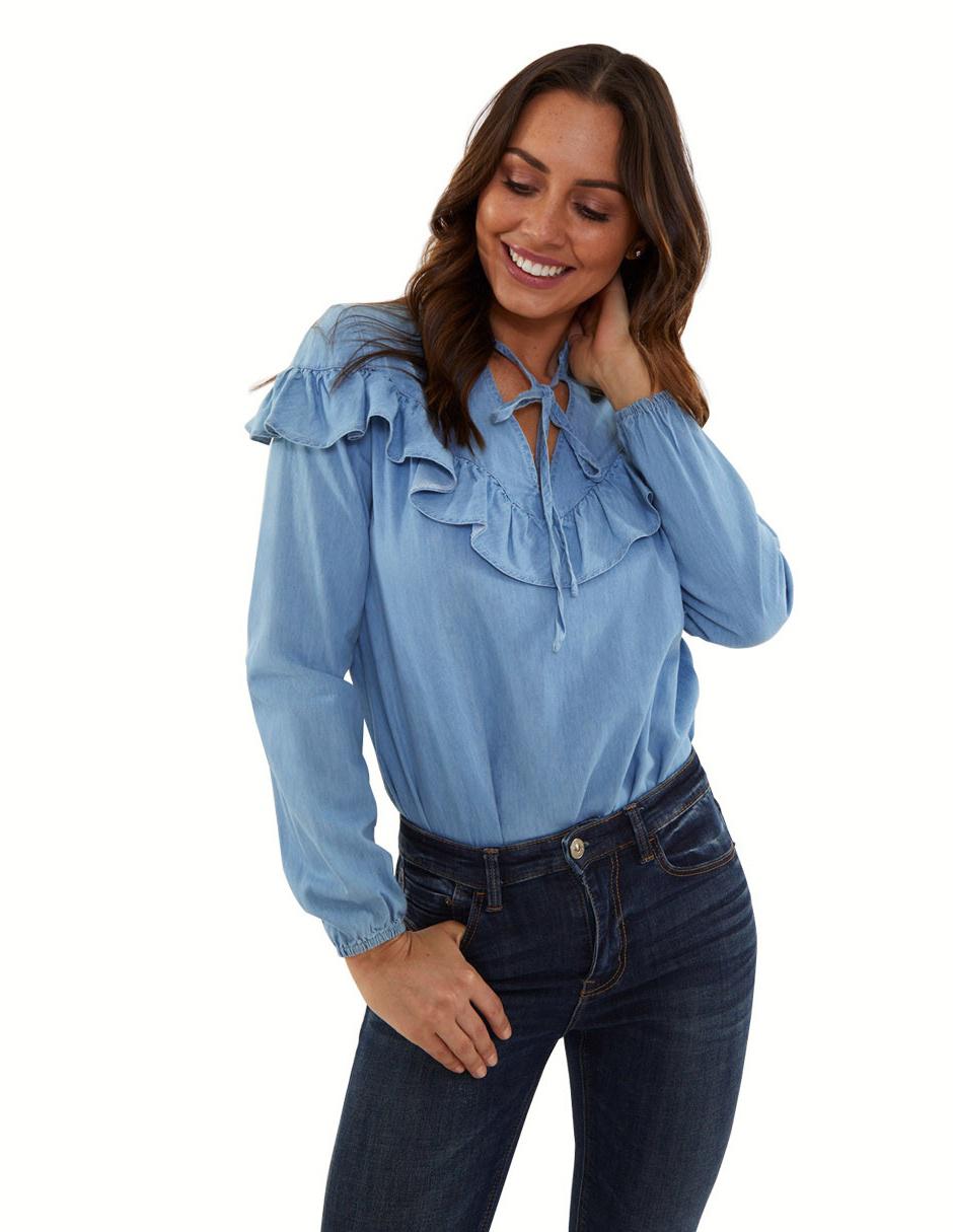 Blusa manga larga para mujer