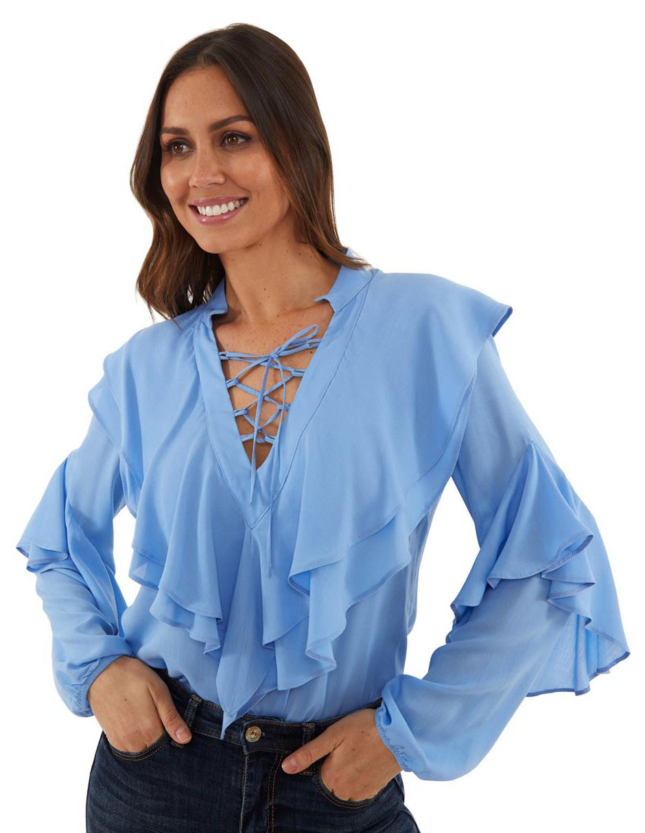 Blusa manga larga para mujer