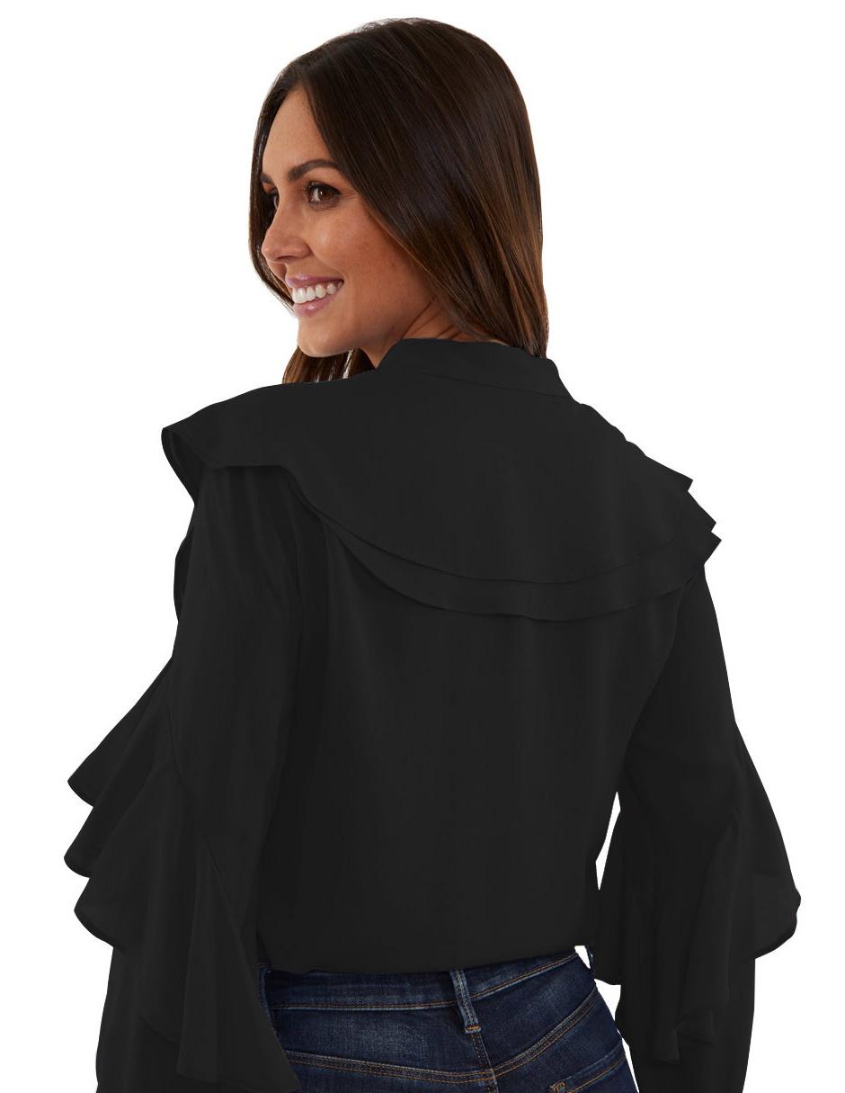 Blusa Beatriz Meade manga larga corte recto