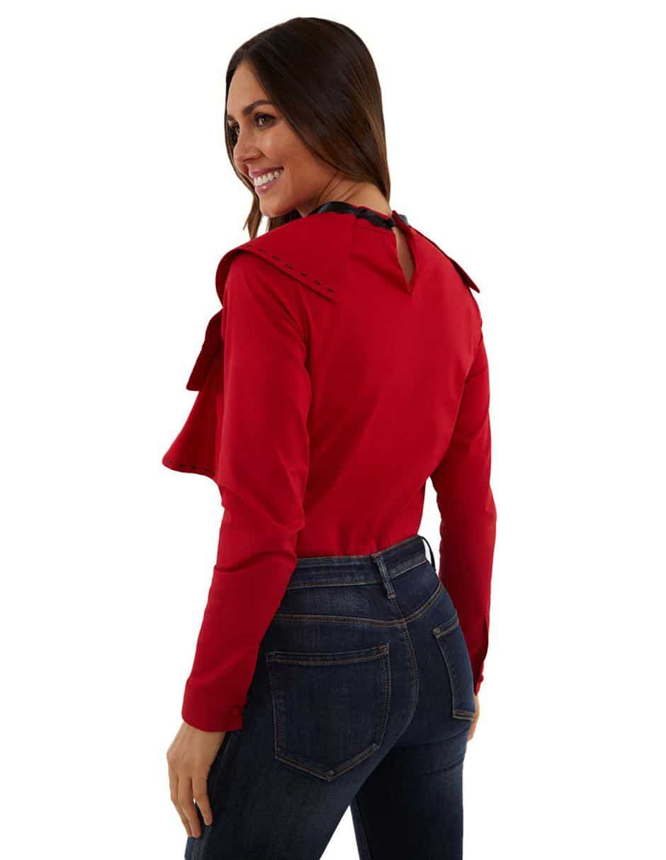 Blusa Beatriz Meade manga larga corte recto