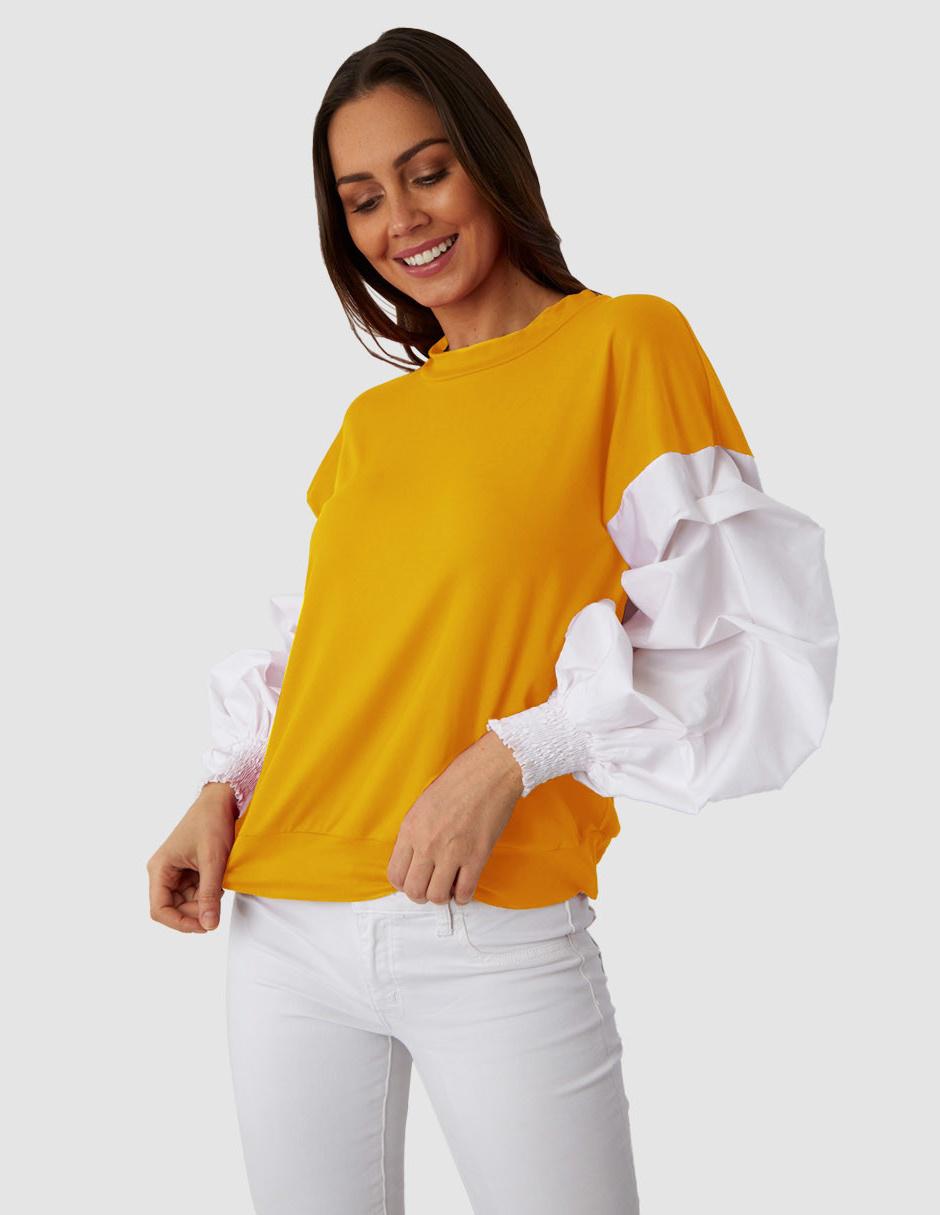 Blusa manga larga para mujer