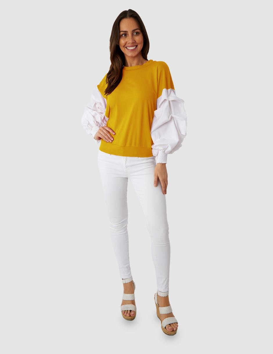 Blusa Beatriz Meade manga larga corte relajado
