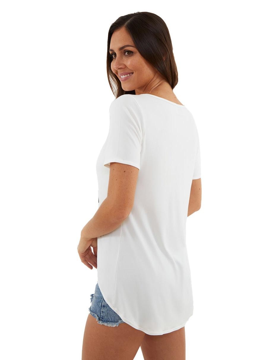 Blusa manga corta para mujer