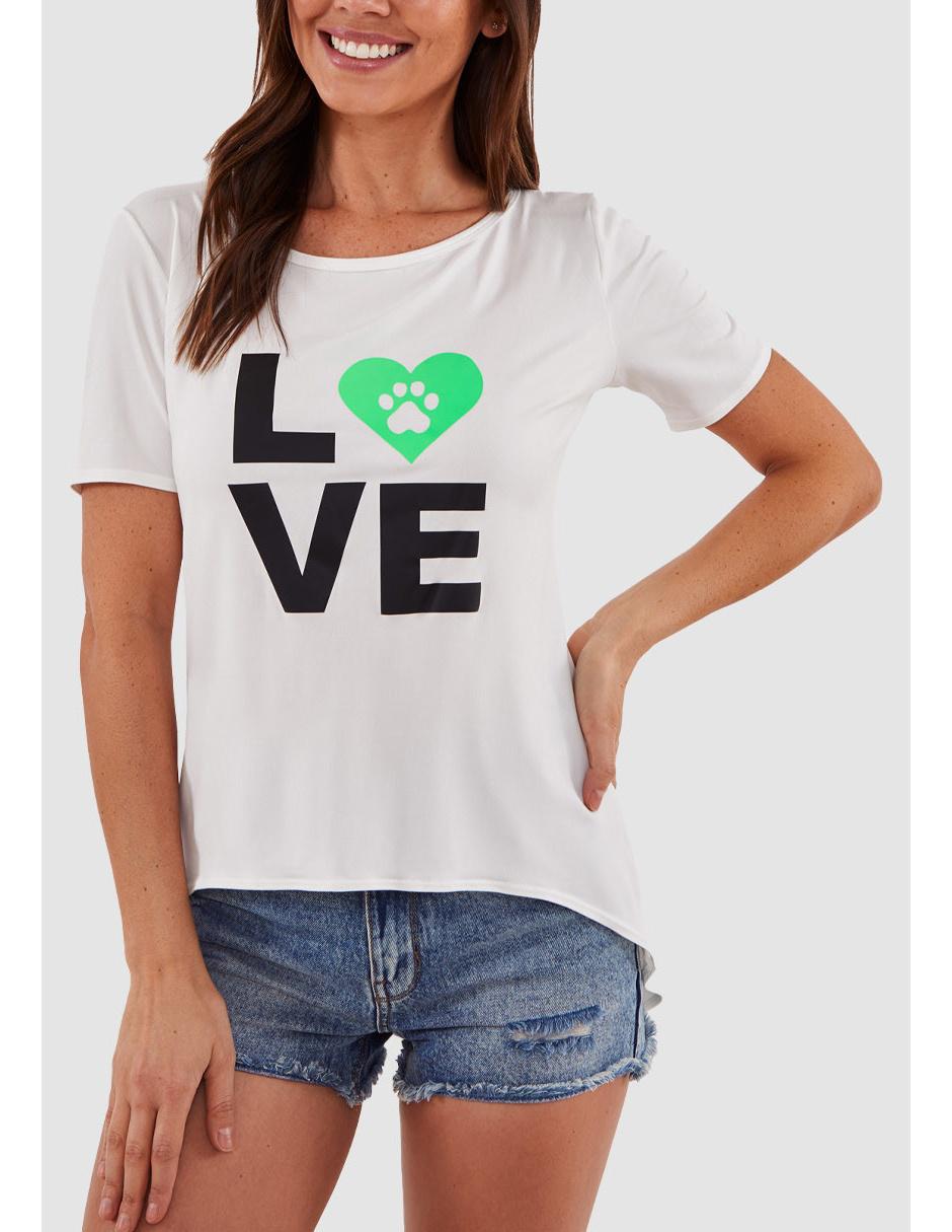 Blusa manga corta para mujer