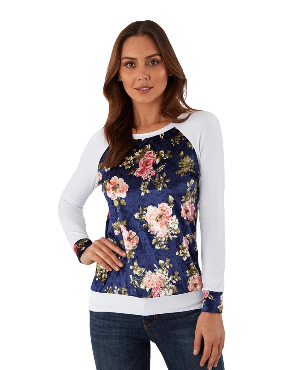 Blusa manga larga para mujer