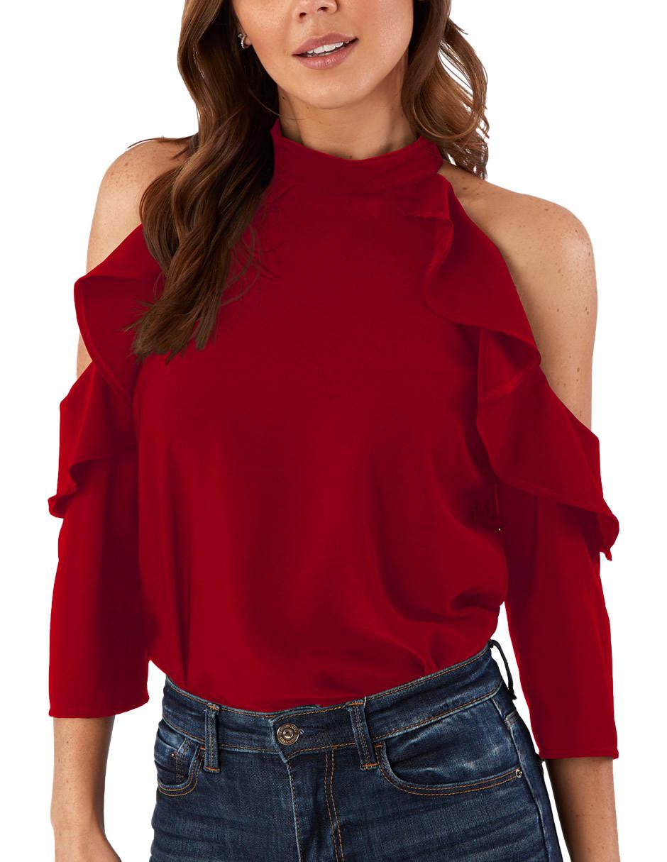 Blusa Beatriz Meade manga 3/4 corte recto