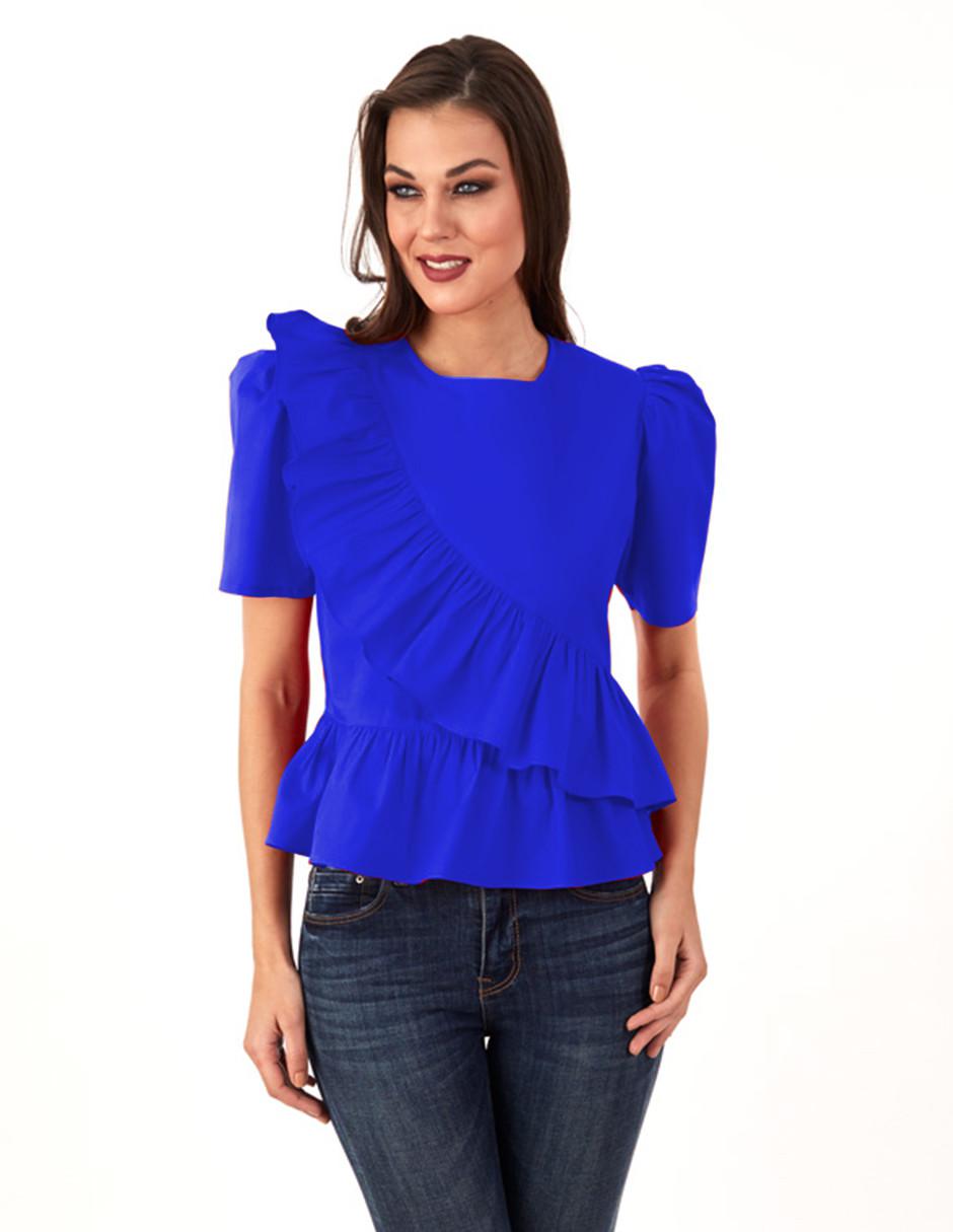 Blusa manga corta para mujer
