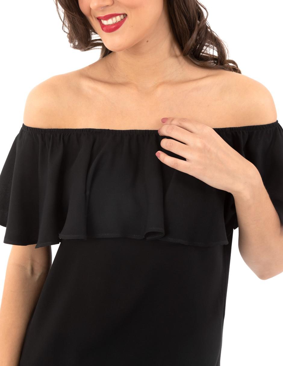 Blusa strapless sin manga para mujer 2