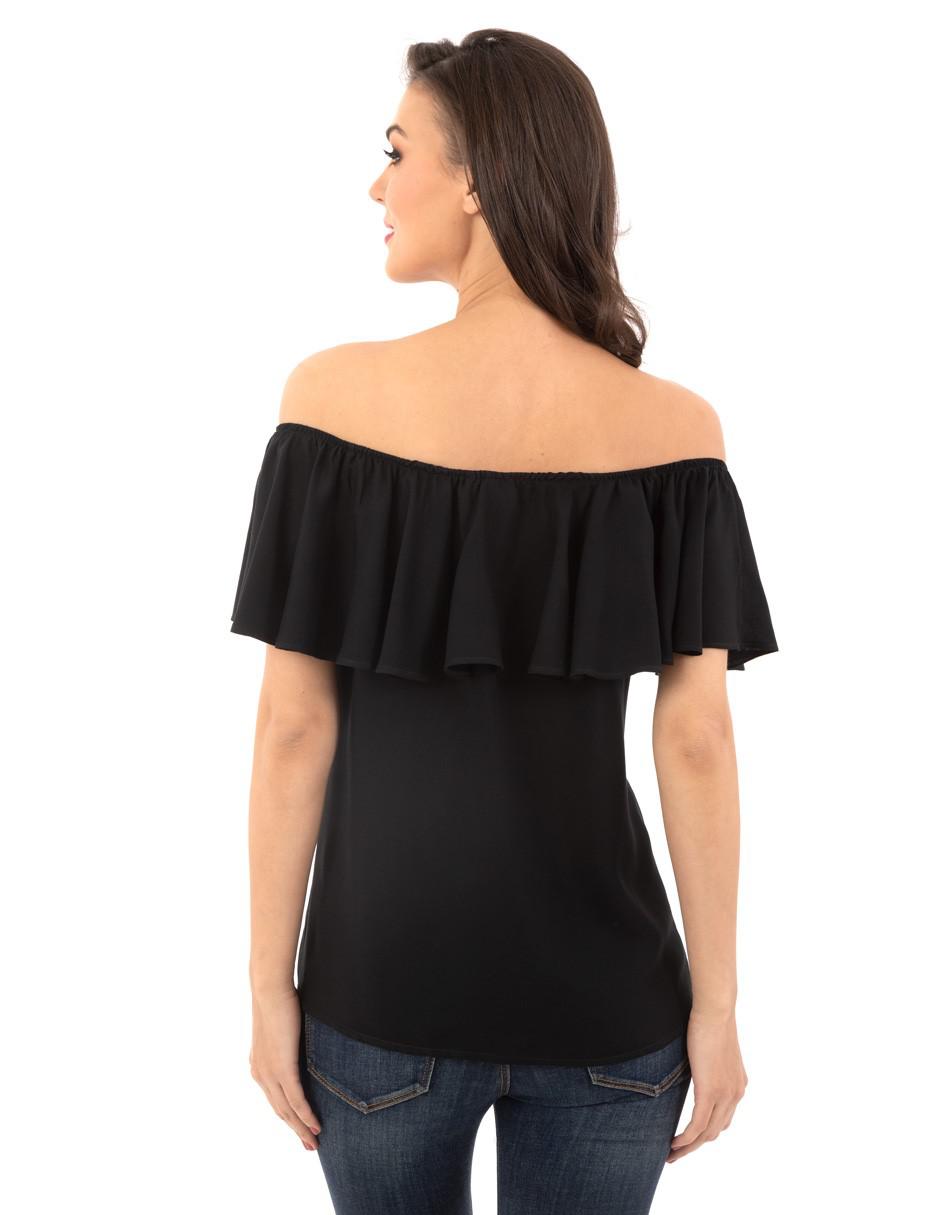 Blusa strapless sin manga para mujer 3
