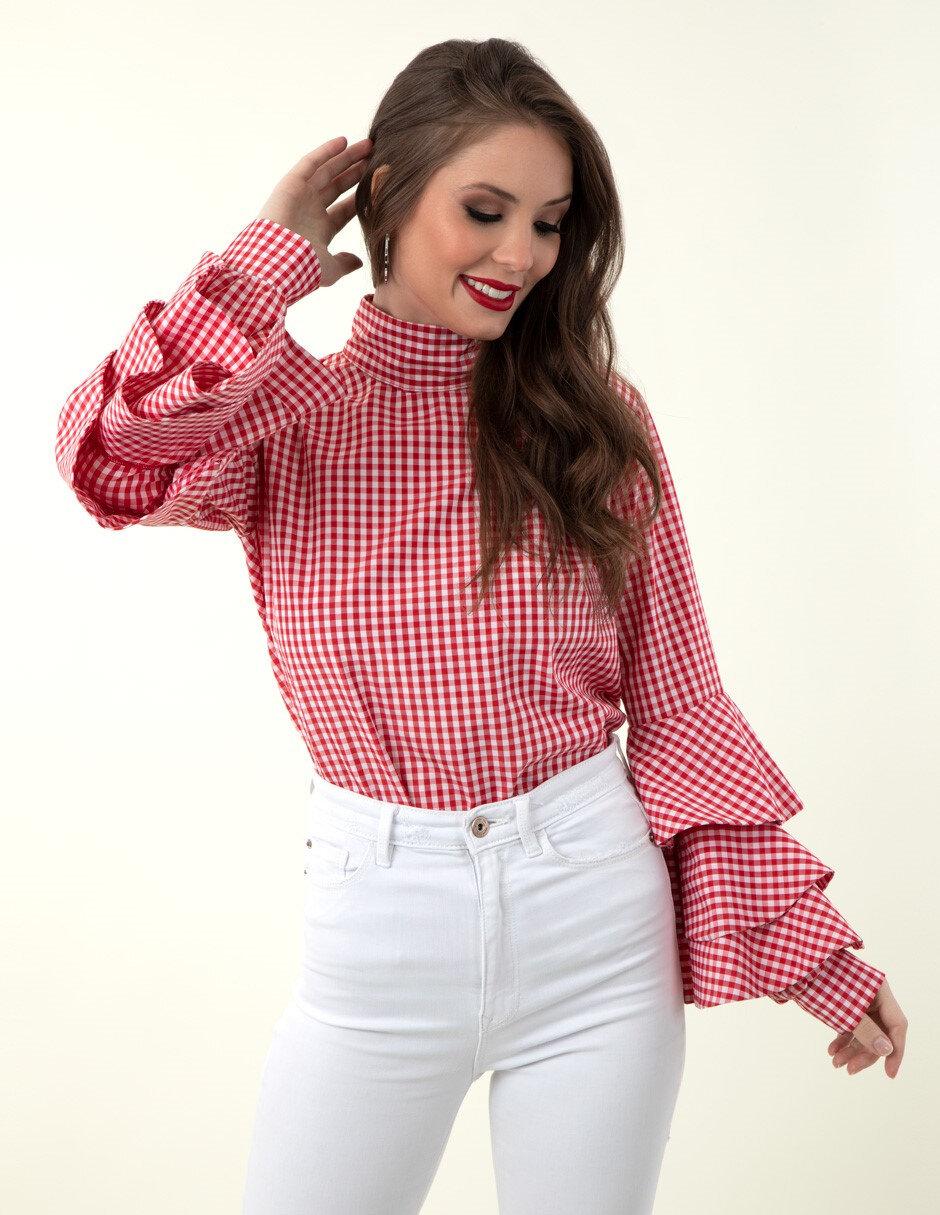 Blusa manga larga para mujer