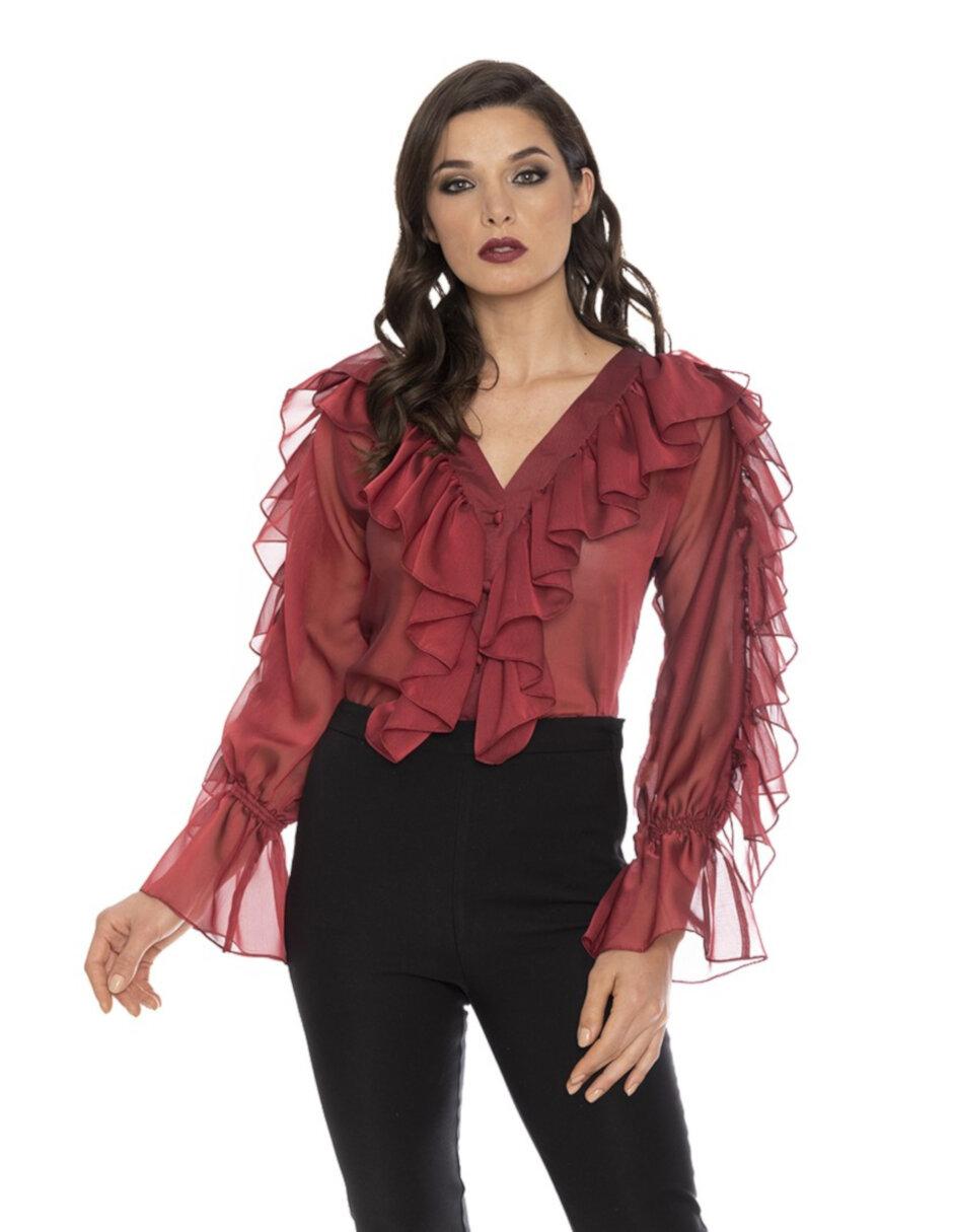 Blusa manga larga para mujer