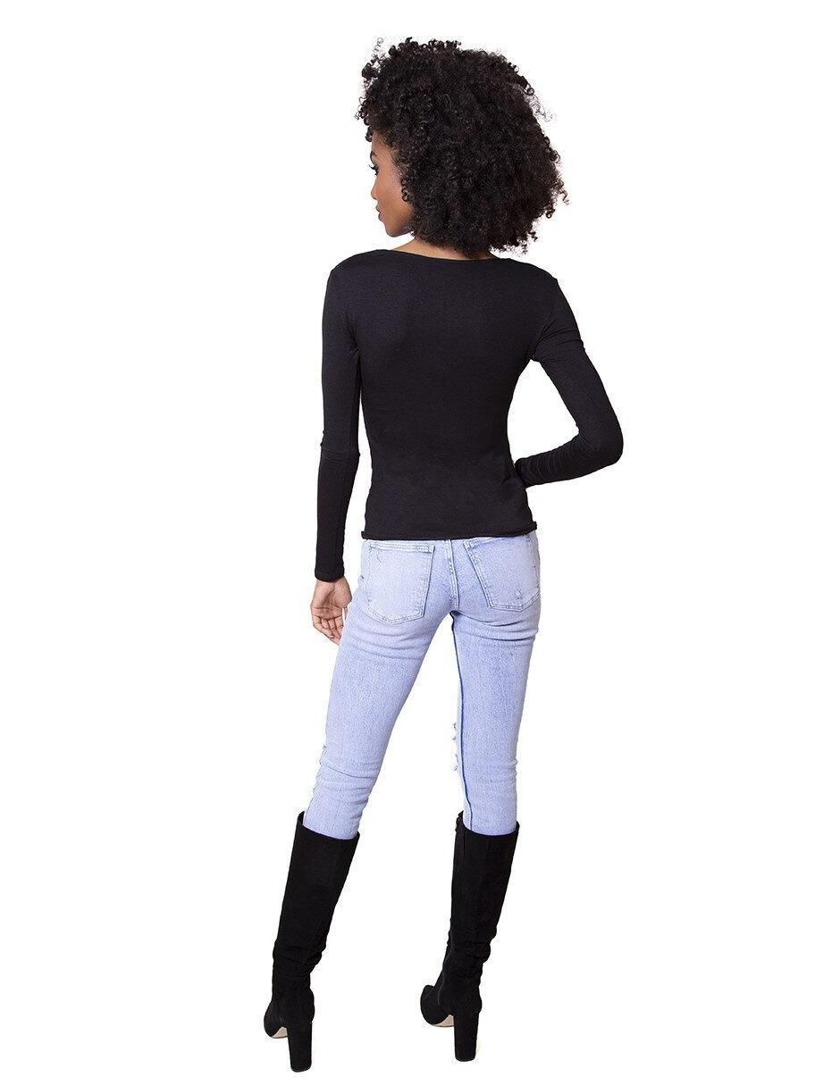 Blusa manga larga para mujer