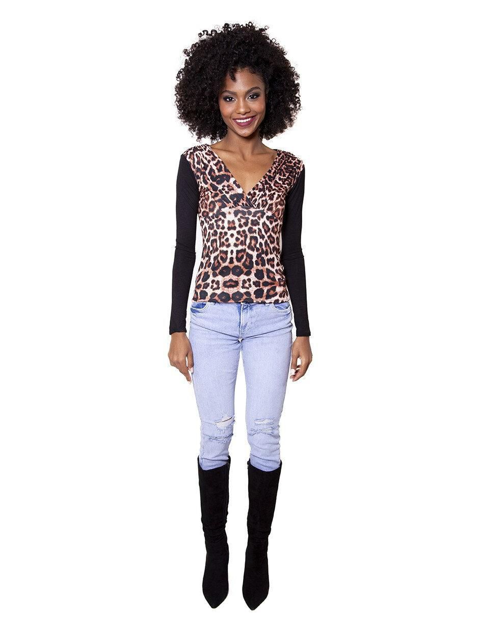 Blusa manga larga para mujer