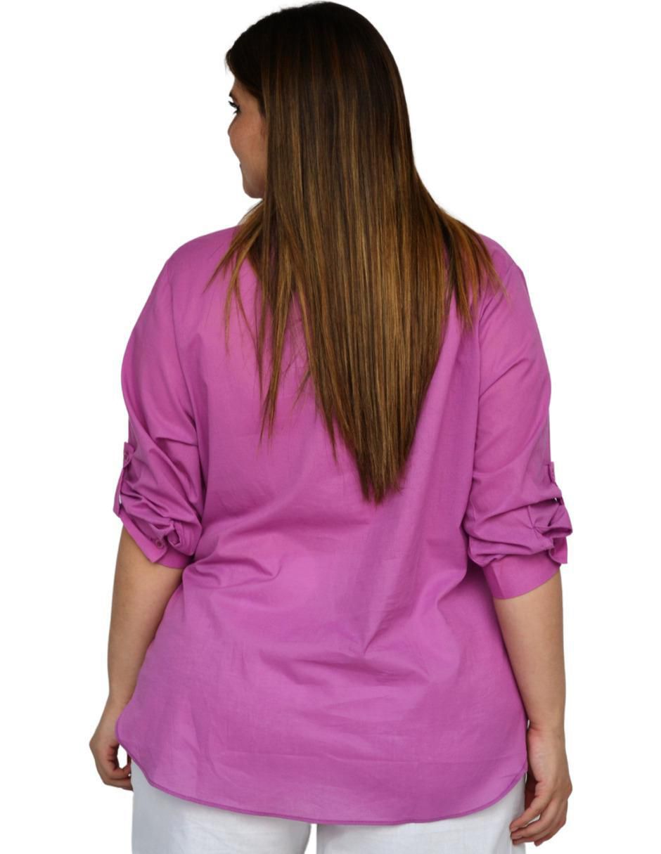 Camisa de algodón manga 3/4 para mujer 2