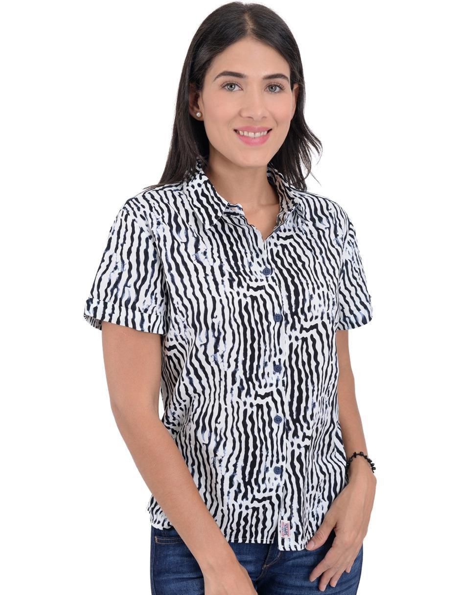 Blusa manga corta para mujer 4