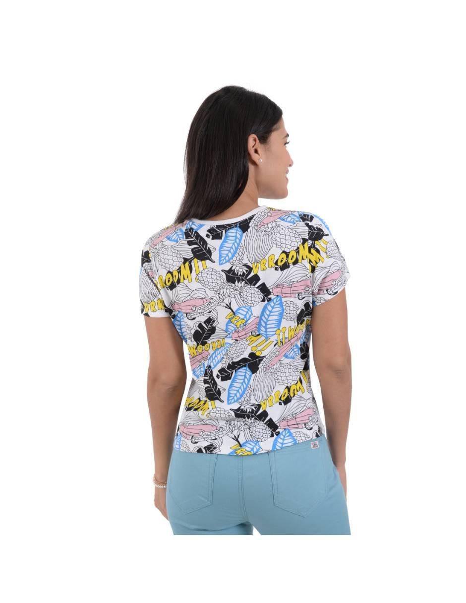 Playera manga corta cuello redondo para mujer 2