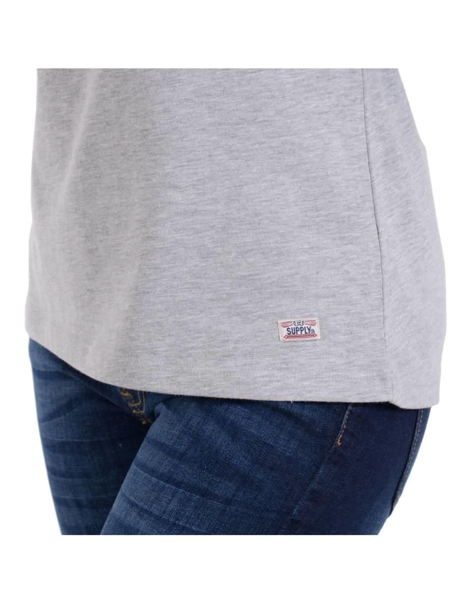 Playera manga corta cuello redondo para mujer 5