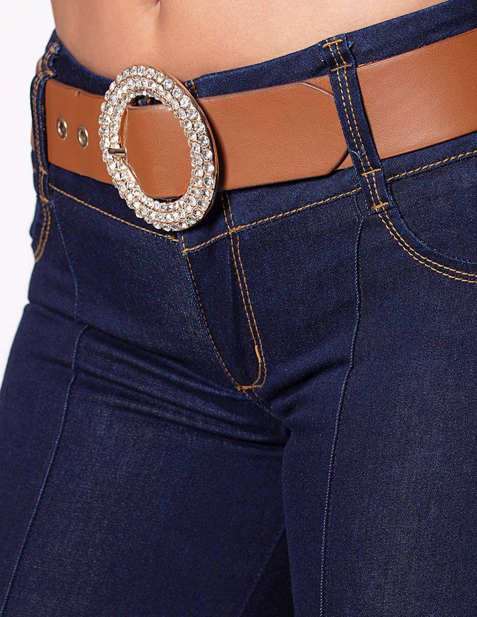 Jeans slim corte cadera para mujer 5