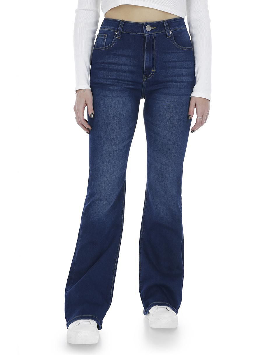 Jeans / jegging campana savage monkey savage monkey mangabey collection corte cintura alta para mujer