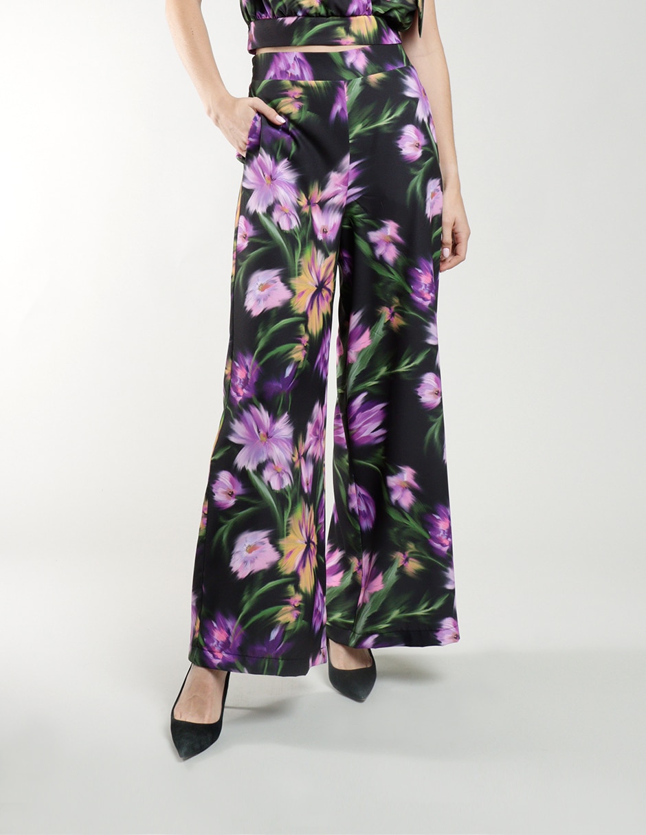 Pantalón de vestir wide leg para mujer 1