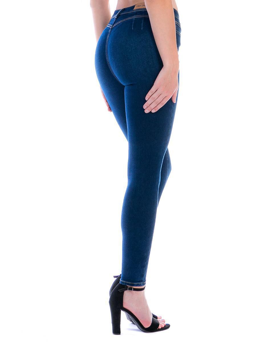 Pantalón Mezclilla Stretch Dama Opps Jeans Pinzas Bolsillos