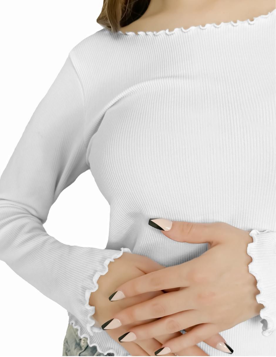 Blusa manga larga para mujer 4