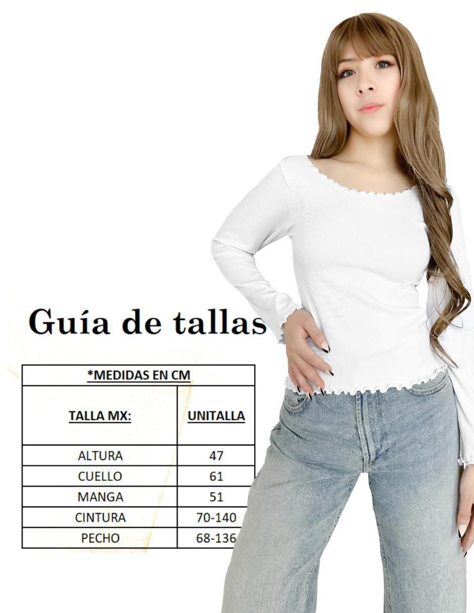 Blusa manga larga para mujer 5