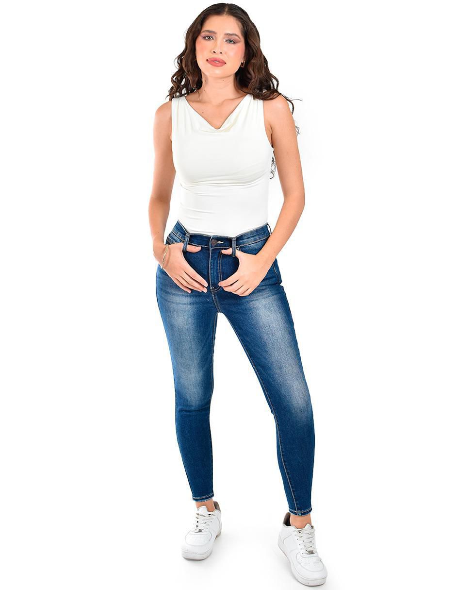 Jeans easy pant skinny para mujer 5