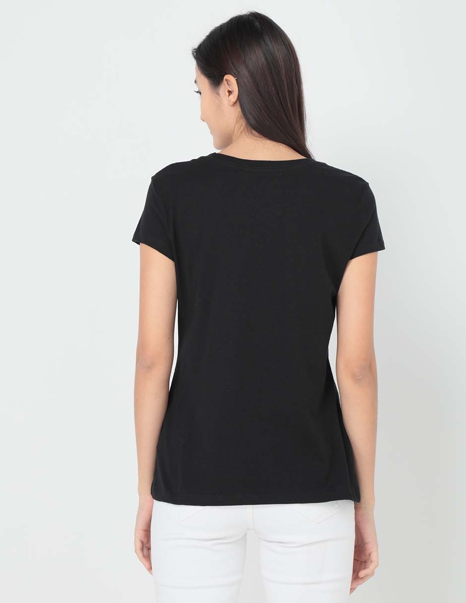 Playera manga corta cuello redondo para mujer 2