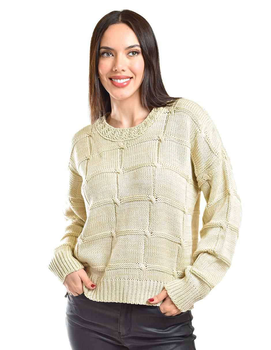 Suéter cuello redondo para mujer