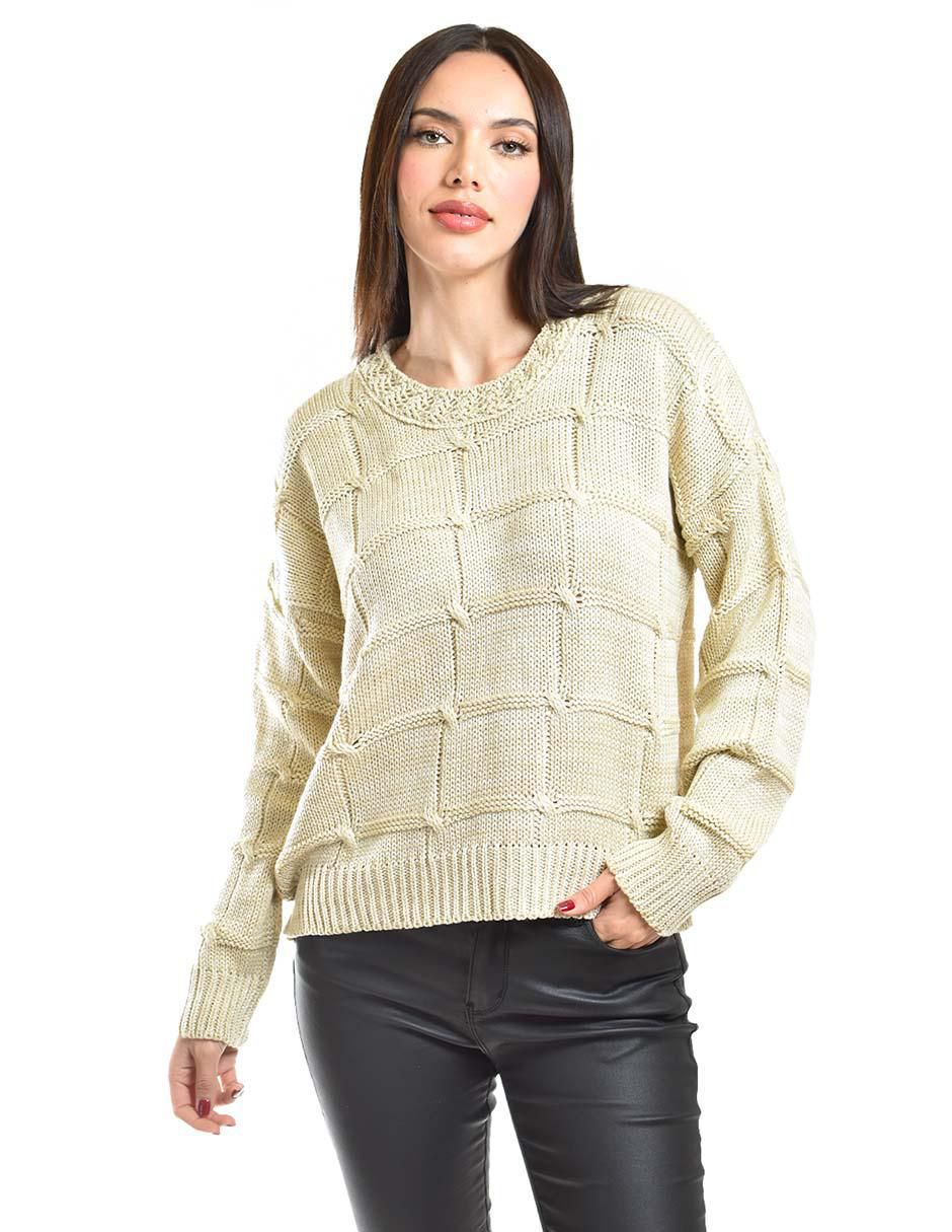 Suéter cuello redondo para mujer 4