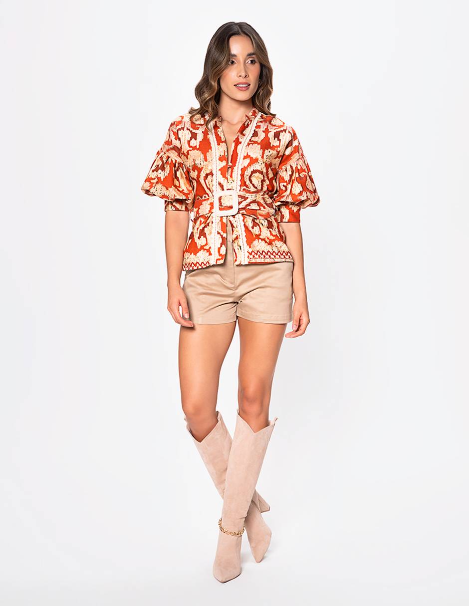 Blusa manga 3/4 para mujer Blusa manga 3/4 para mujer