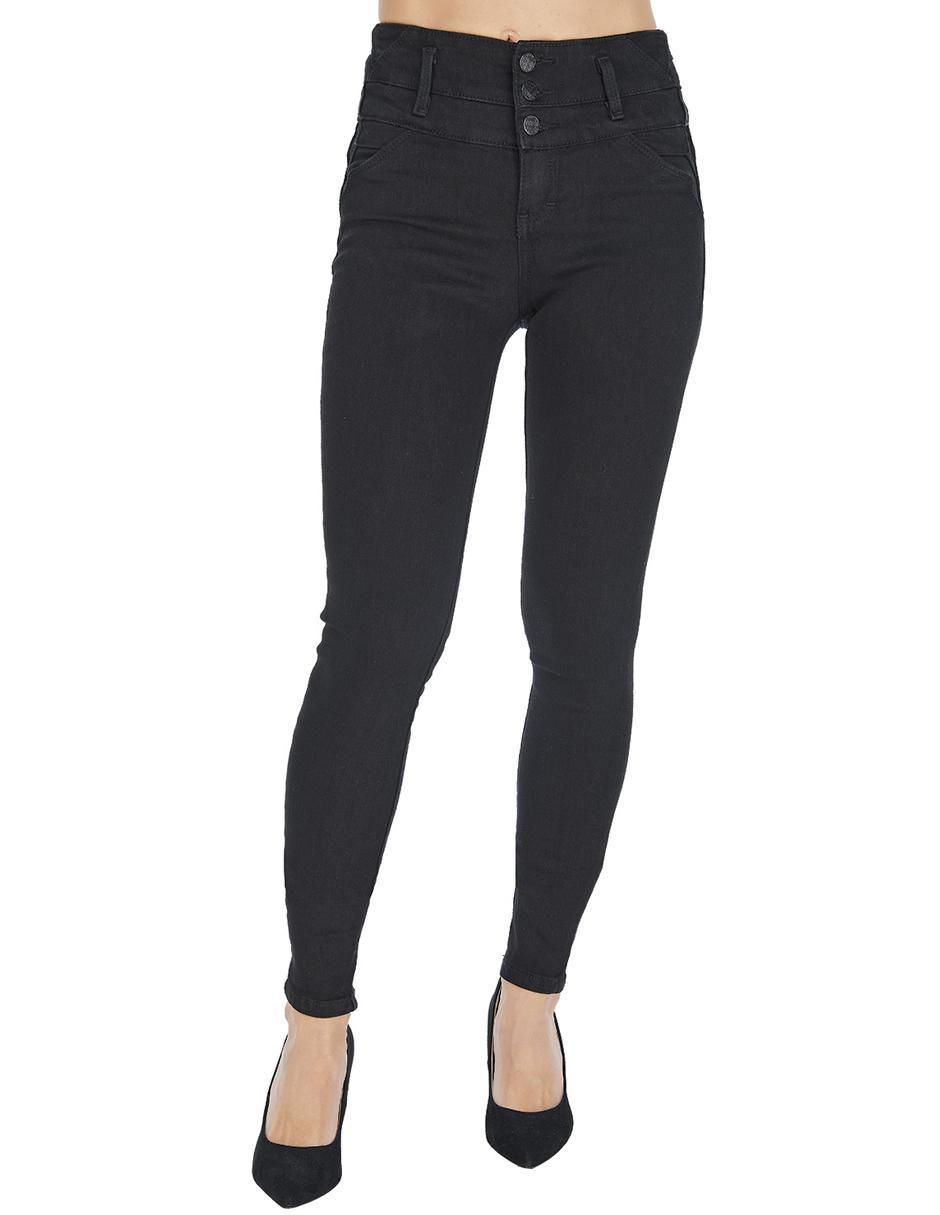 Jeans skinny Opp's lavado obscuro corte cintura alta para mujer