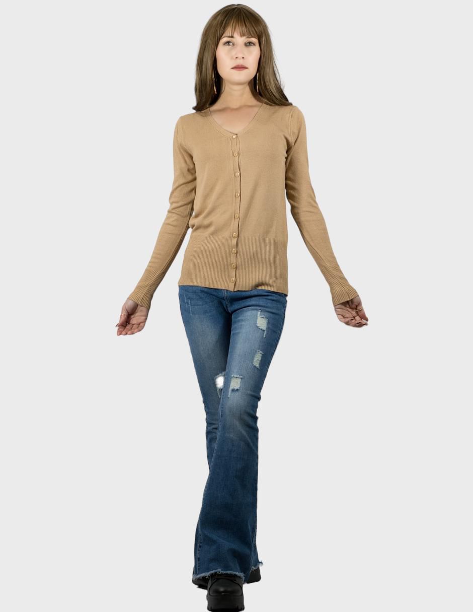 Suéter cuello v para mujer 3
