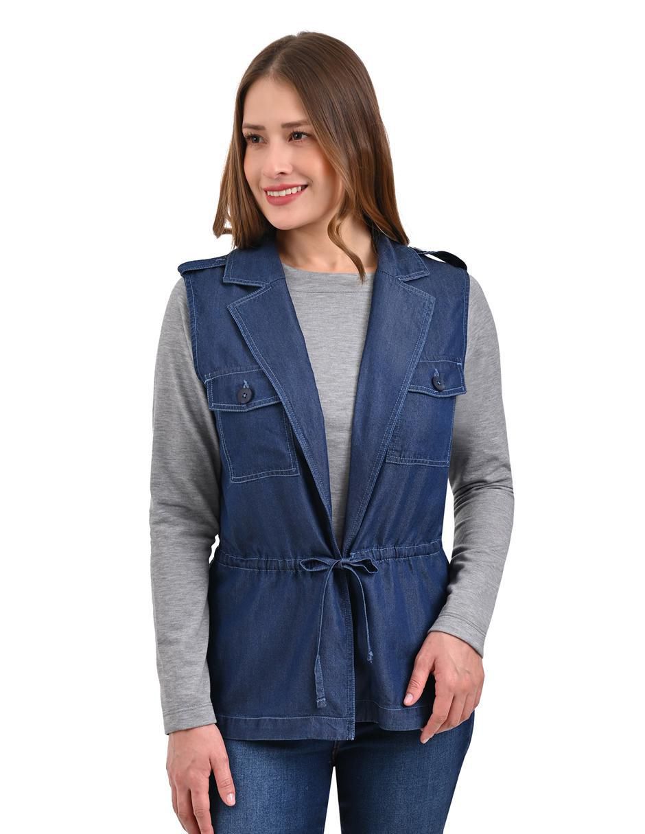Mezclilla Chalecos Suburbia Dama Combinaciones Chalecos De Jeans