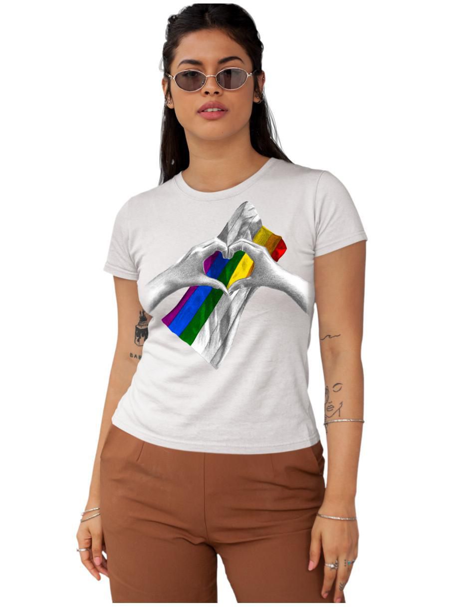 Playera manga corta cuello redondo para mujer