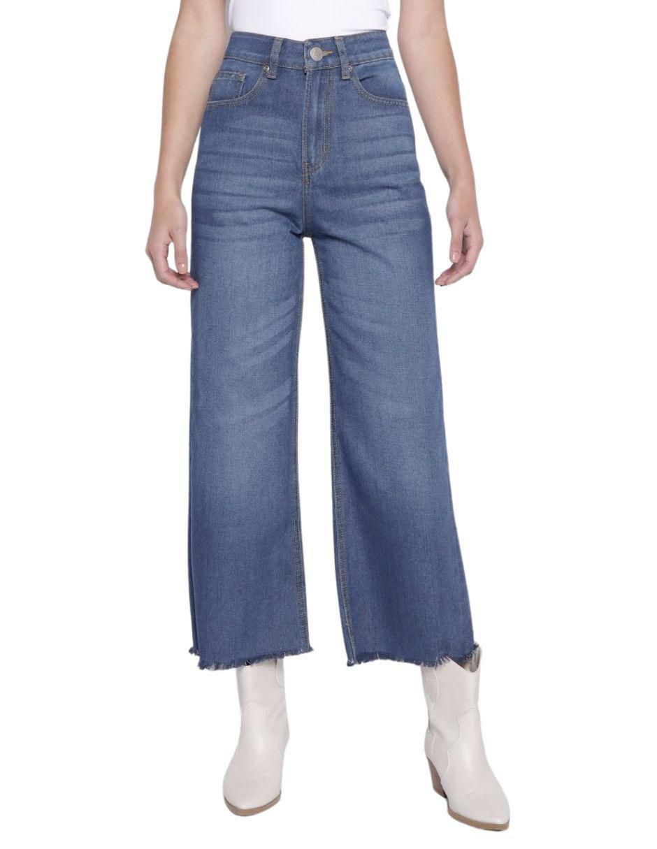 "jeans/jegging/jeans jogger" wide leg savage monkey cropped wide jeans "corte" cintura "para mujer"