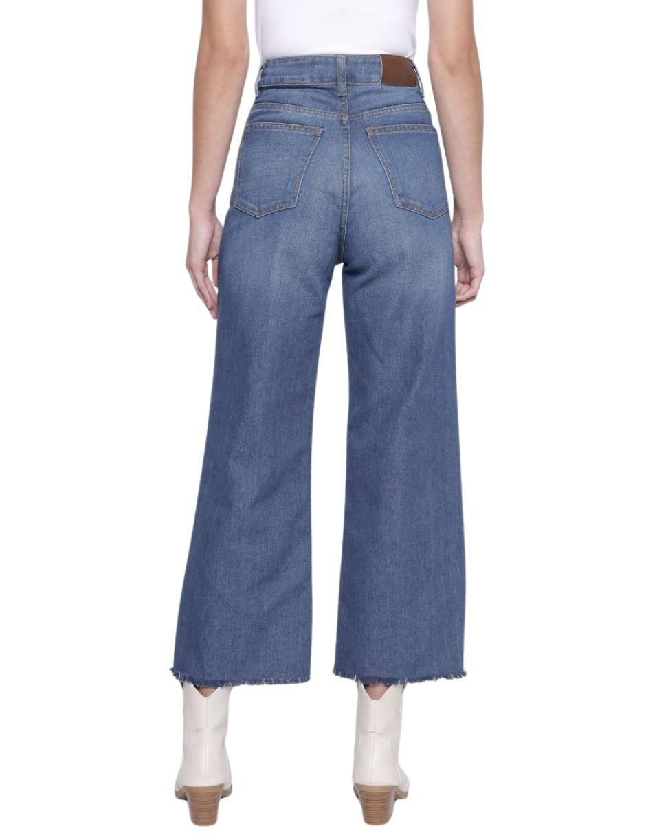 "jeans/jegging/jeans jogger" wide leg savage monkey cropped wide jeans "corte" cintura "para mujer"