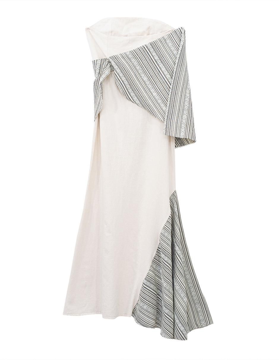 Vestido maxi de fiesta Angelozano escote bardot 7