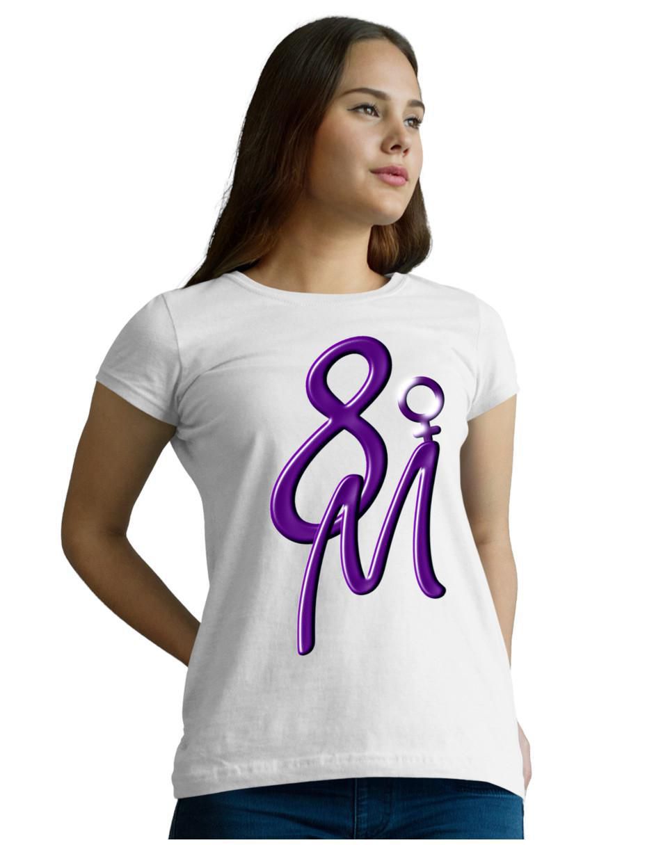 Playera manga corta 8M cuello redondo para mujer Playera manga corta 8M cuello redondo para mujer