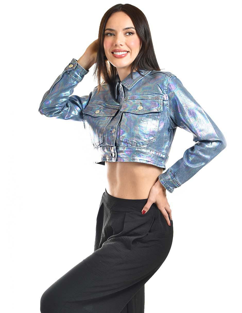 Chamarra impermeable de mezclilla para mujer 2