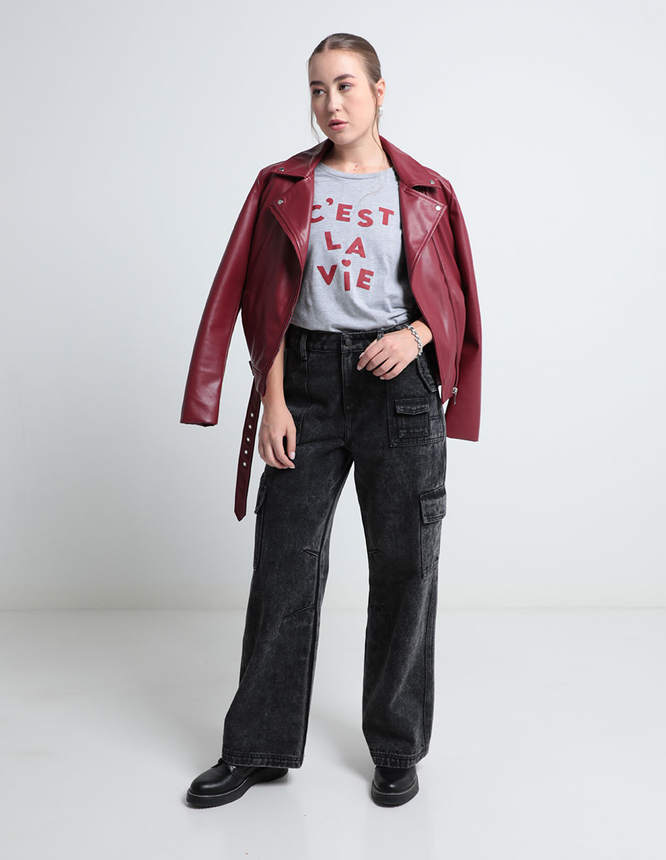 Playera manga corta cuello redondo para mujer 3