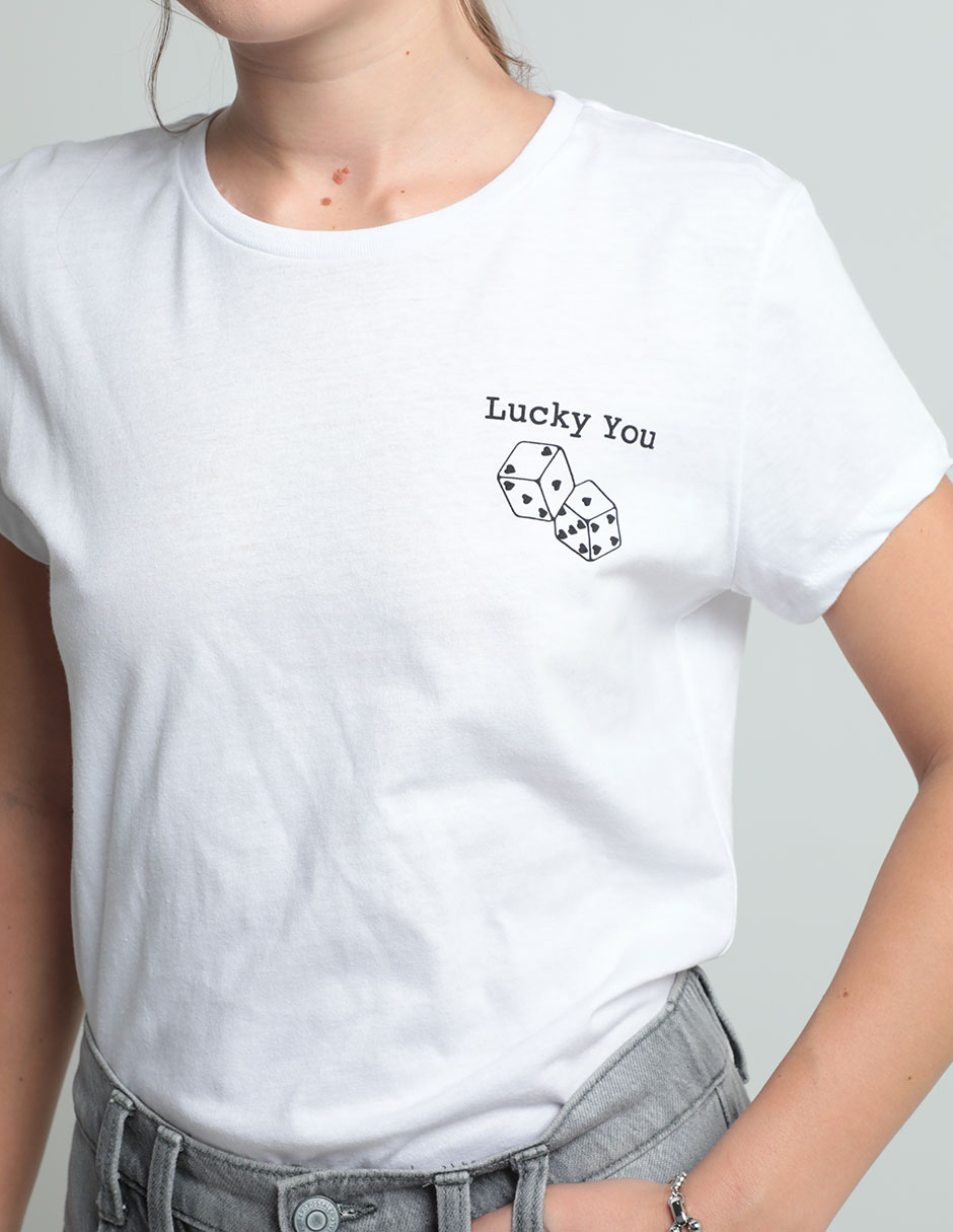 Playera manga corta cuello redondo para mujer 4