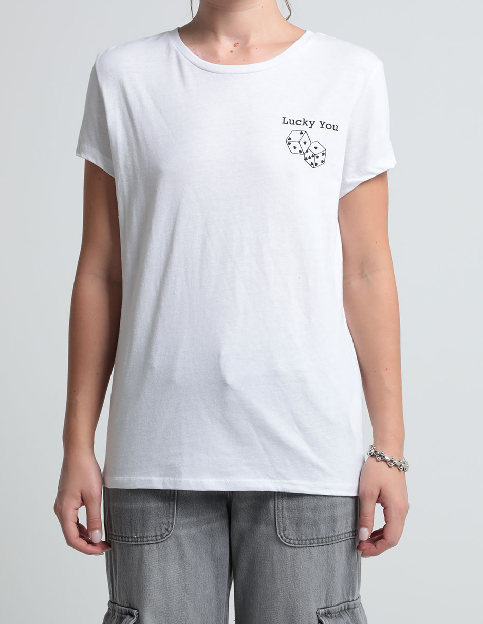 Playera manga corta cuello redondo para mujer 5