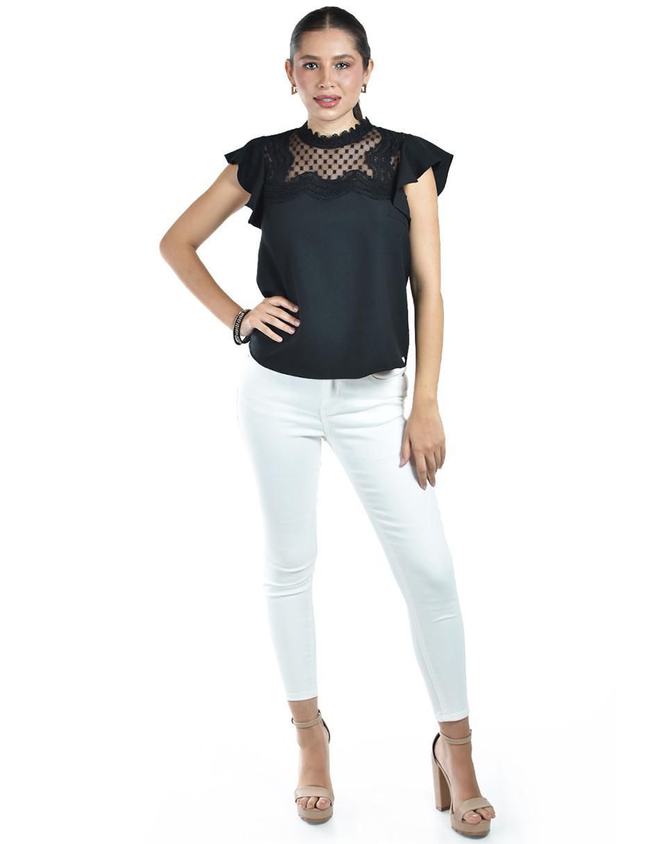 Blusa manga corta para mujer 4