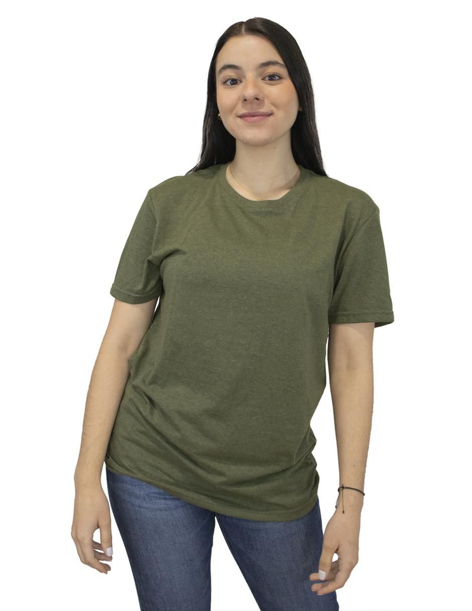 Cuello V Playeras Verdes Mujer Playera Básica Cuello V Verde Esmeralda
