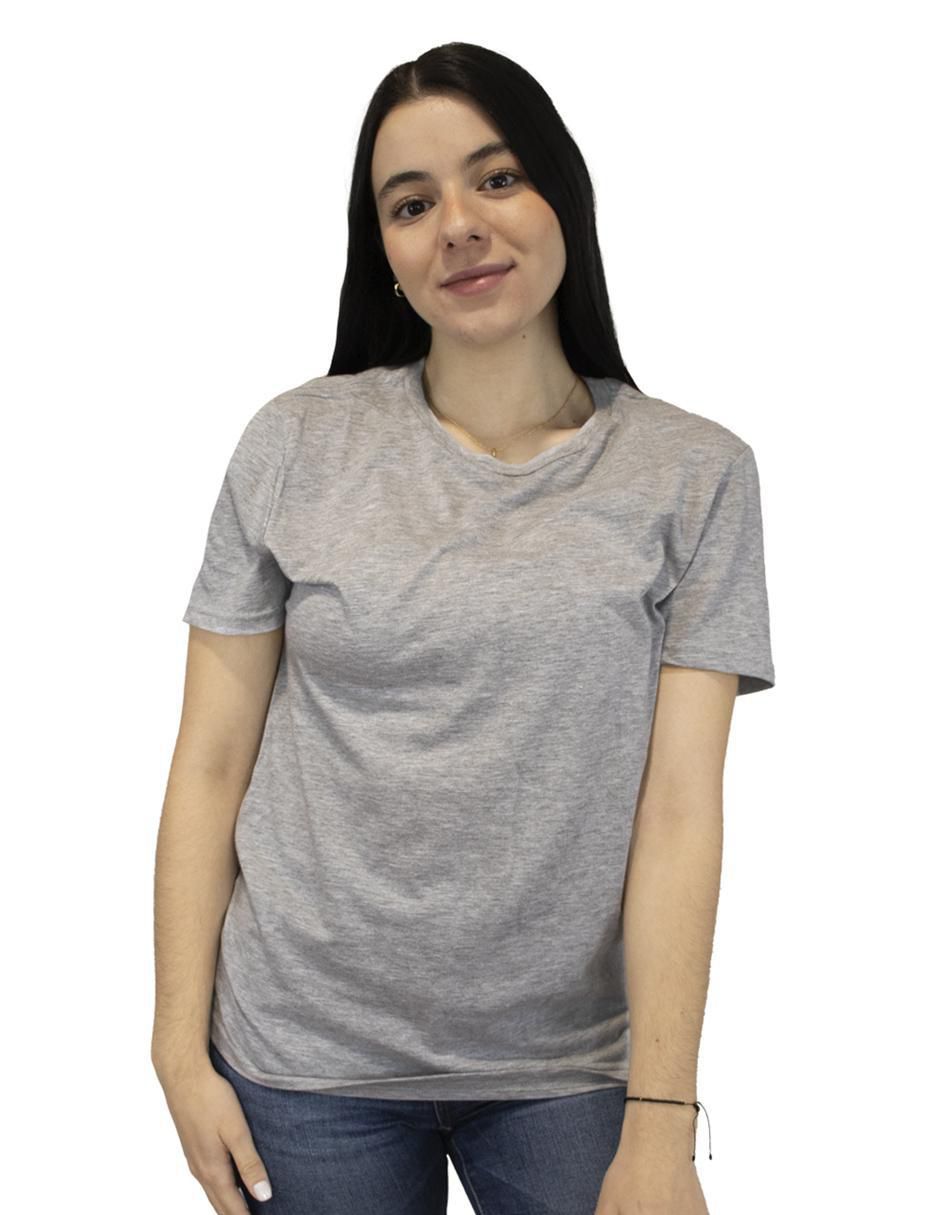 Playera manga corta cuello redondo para mujer