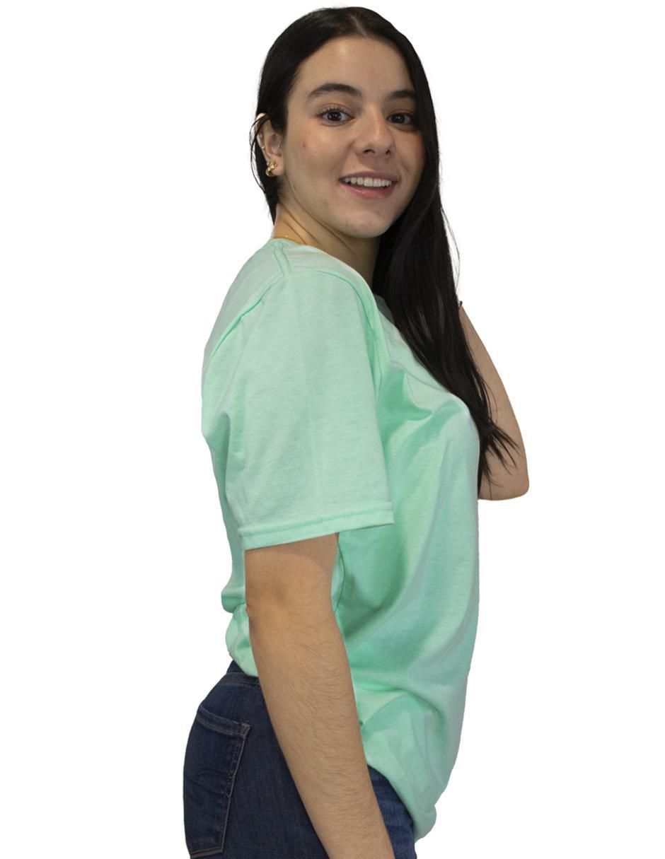 Playera manga corta cuello redondo para mujer 3
