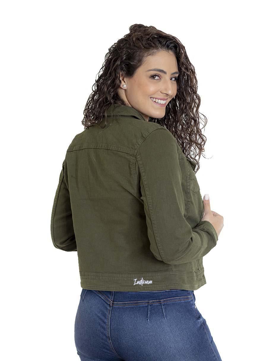 Chamarra denim de mezclilla para mujer 2