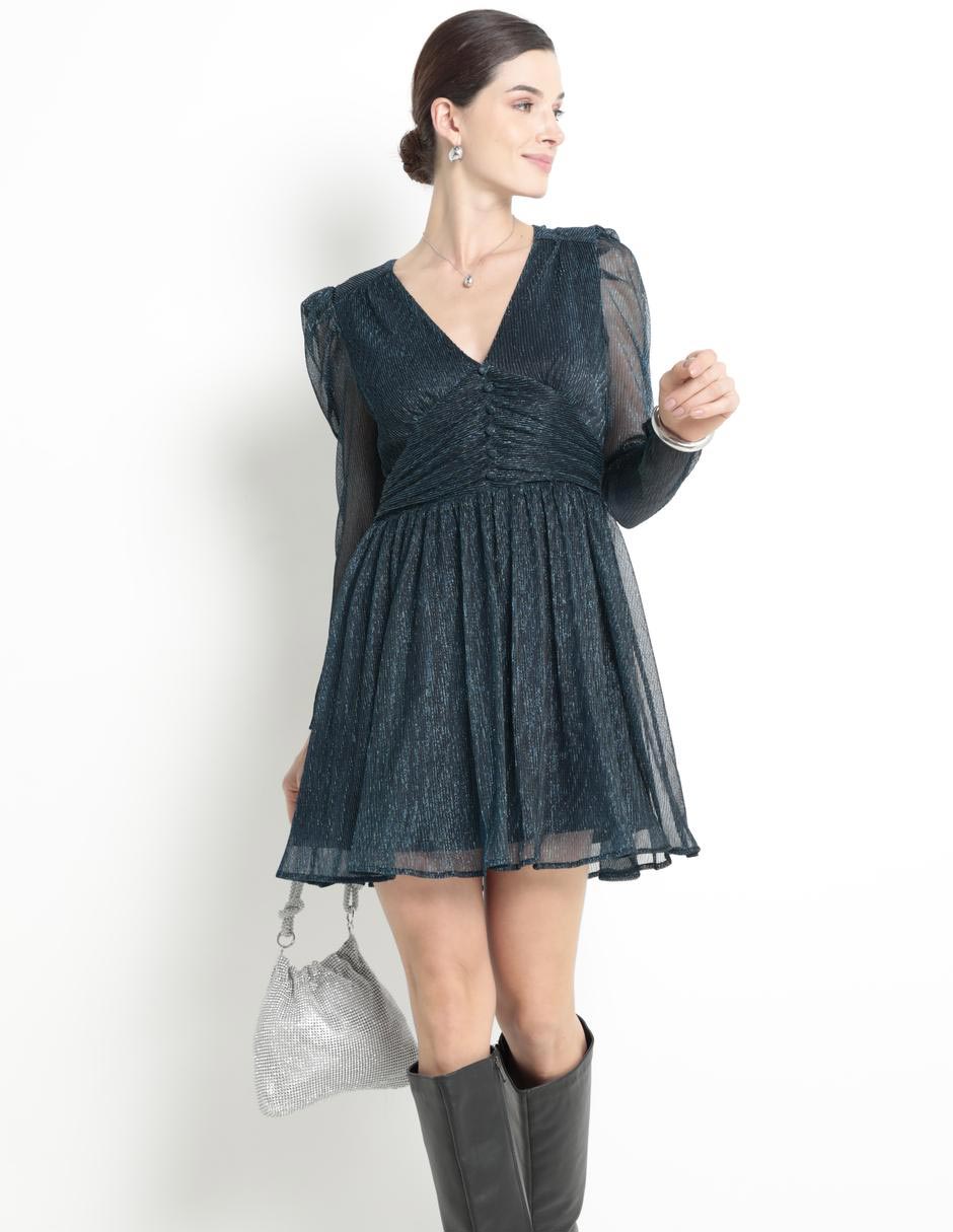 Vestido mini casual escote v para mujer Vestido mini casual escote v para mujer
